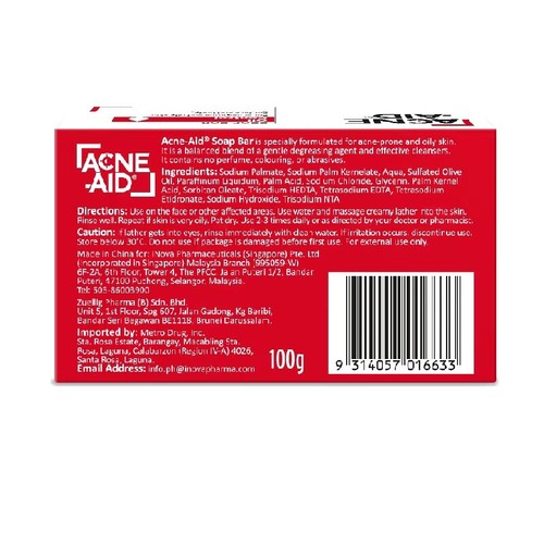 6 BOXS - Acne Aid Soap Bar Pimple Prone Oily Acne Skin 100g - FAST SHIP BY DHL - Picture 2 of 2