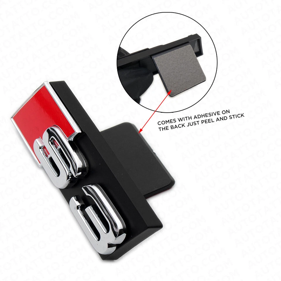 Audi S3 Parrilla Delantera Parachoques Radiador Letras Emblema Insignia Logo Sport Cromo Foto 2 de 4