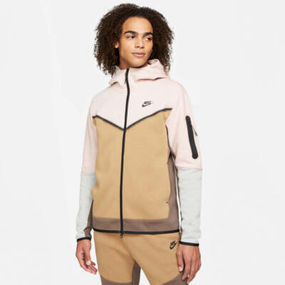 【IONSEOUL】Fleece Set Hood Zip-Up 4JH646 IONSEOUL】Fleece Set Hood Zip-Up 4JH646 Brown-Tree-Graphic