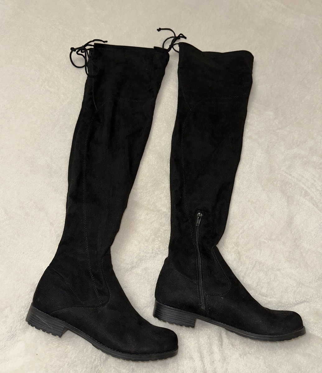 UNISA black Over-the-knee High Boots size