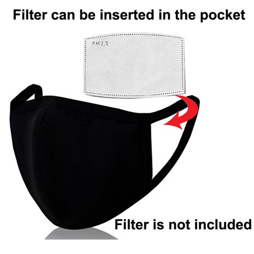 3D Face Mask with Filter Pocket / 100% Organic Cotton / Reusable / Washable 1EA - Picture 6 of 8