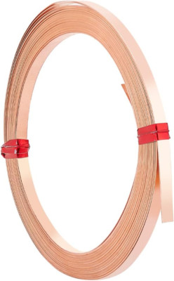 32 Gauge Flat Copper Wire, 3mm Wide, 19.7ft for DIY Jewelry Making