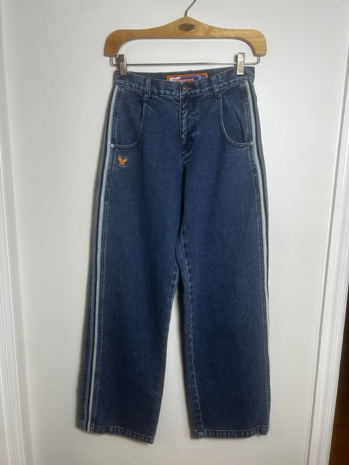 Vintage Y2K Jeans Breakdown Denim Jeans Rave Flare Baggy Wide Leg Cyber Grunge