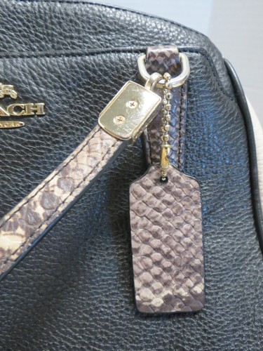 Coach 35892 Borsa a tracolla Minetta in pelle ciottolata finiture esotiche - Foto 17 di 17
