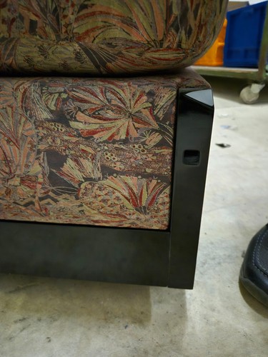Original Giorgetti Italien Sessel + Hocker - Bild 4 von 10