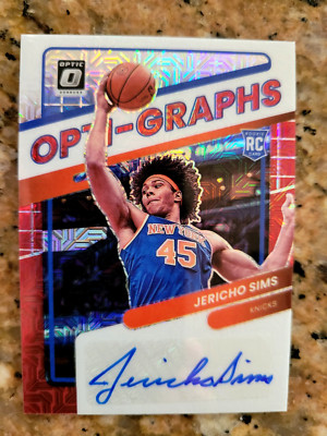 2021 Panini Donruss Optic Opti-Graphs Choice Prizm Jericho Sims Rookie Auto RC