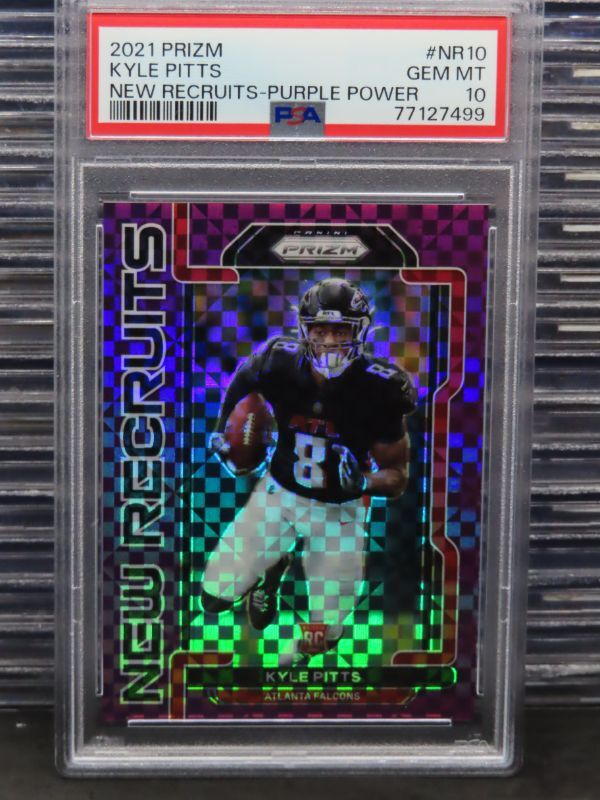 Kyle Pitts Panini Prizm New Recruits #NR10 Purple Power