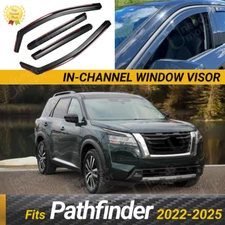 Fit 2022-2025 Nissan Pathfinder In-Channel Rain Guard Window Visor Sun Deflector