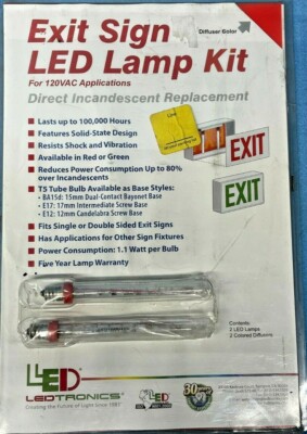 MCMASTER CARR EXIT SIGN LED LAMP KIT EXL-R-011A