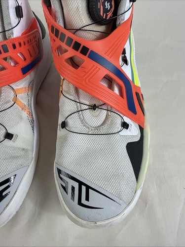 PUMA DISC System Rebirth M Sz 10.5 Basketball Sneakers White Yellow Black Red - Picture 6 of 17