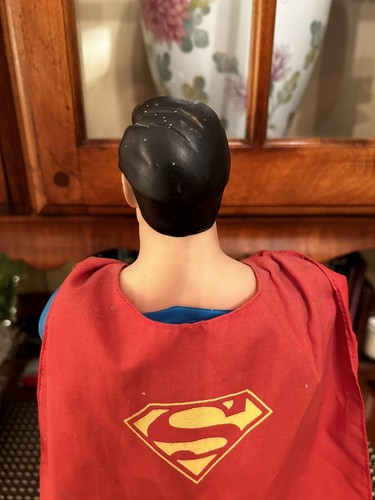 1988 Authentic DC comics Superman Doll Cape Action Figure 15 inch Toy W/ Stand - Picture 7 of 10