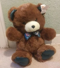 Vintage Dandee Soft Expressions Brown Teddy Bear with Bow Tie 25" Long