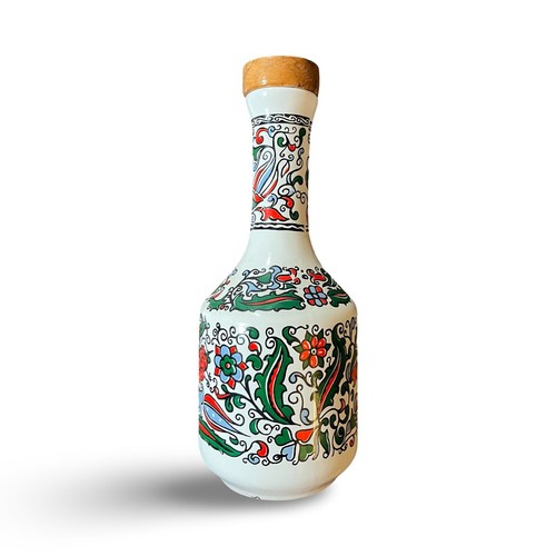 Vintage Porcelain Decorated Greek Liqueur Bottle with Stopper, Metaxa Handmade - Picture 2 of 5