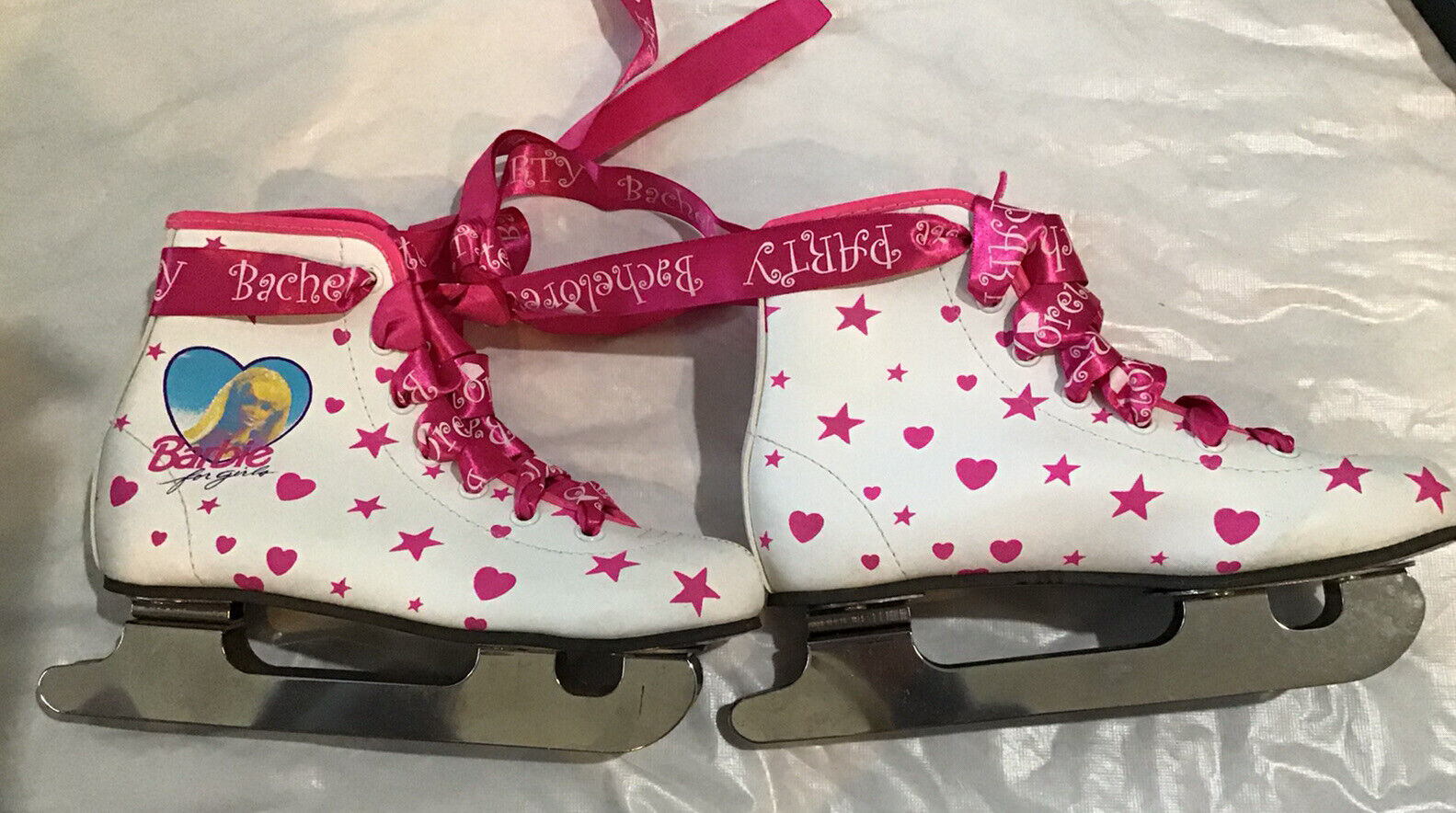 Vintage 1997 Barbie For Girls Ice Skates Size 13 Pink White Cheap super special price Sales for sale