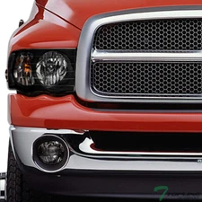 Topline For 2002-2005 Dodge Ram Black Clear Housing Headlights Signal Pair Nb