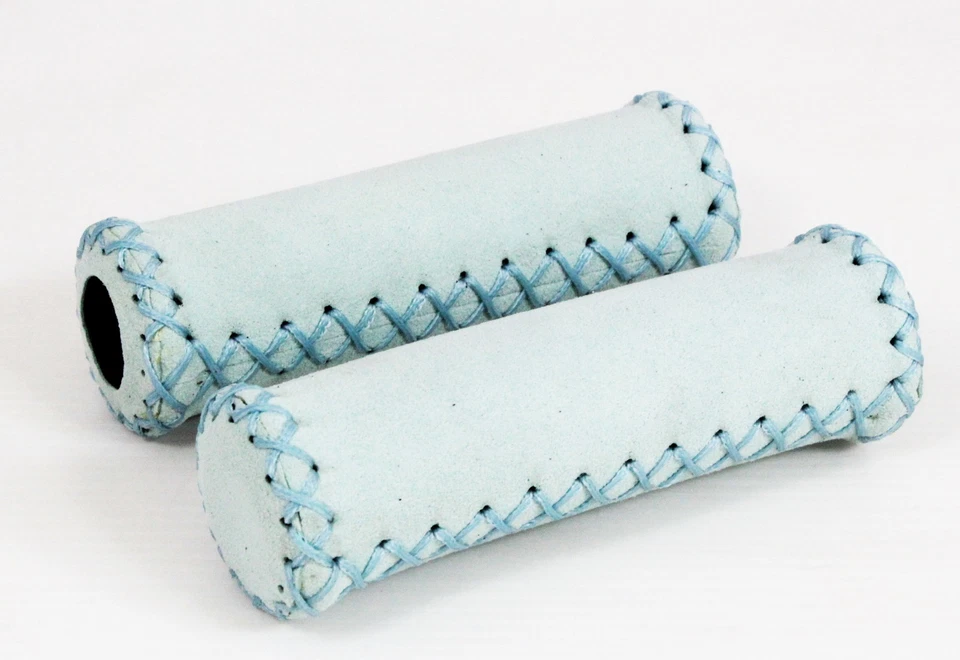 Generic Suede Mountain MTB BMX Bicycle Bike Cycling Handlebar Grips Blue - Image 3 of 3