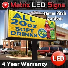LED Sign Outdoor Full Color 1 Sided Programmable Message Display Digital Sign
