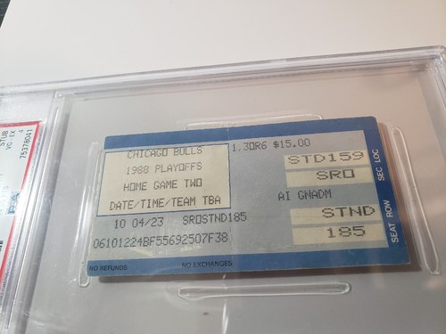 Michael Jordan 1988 Playoffs 55 Points Ticket Stub PSA 4 - Picture 5 of 6