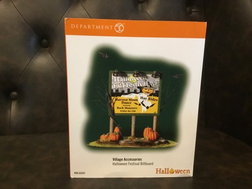DEPT 56 VILLAGE ACCESSORIES 'HALLOWEEN FESTIVAL BILLBOARD' HALLOWEEN #56.53241 - Picture 3 of 5