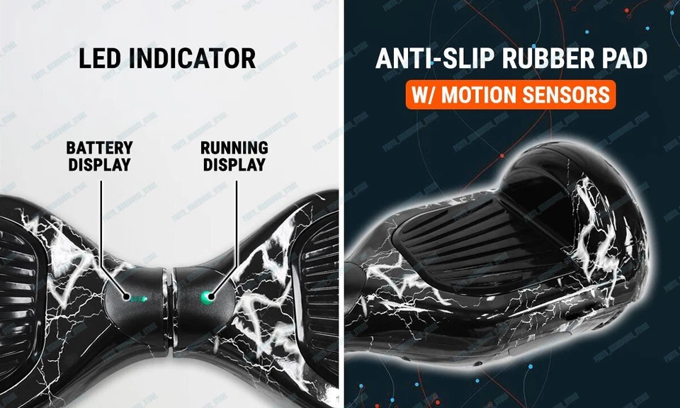 PWS 6.5" Hoverboard Scooter Self Balancing Electric Hover Board Skateboard - image 4 of 4