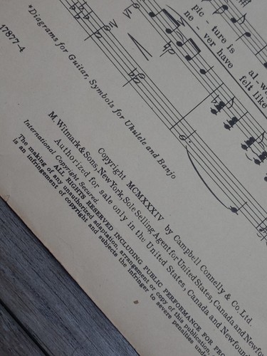 1930's The Very Thought Of You Ray Noble Sinatra Vintage Sheet Music 1934 - Picture 5 of 6