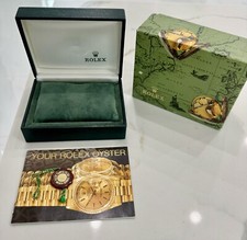 100% Genuine Vintage Rolex Oyster Perpetual Green Box Booklet Tag SET Late80-90s