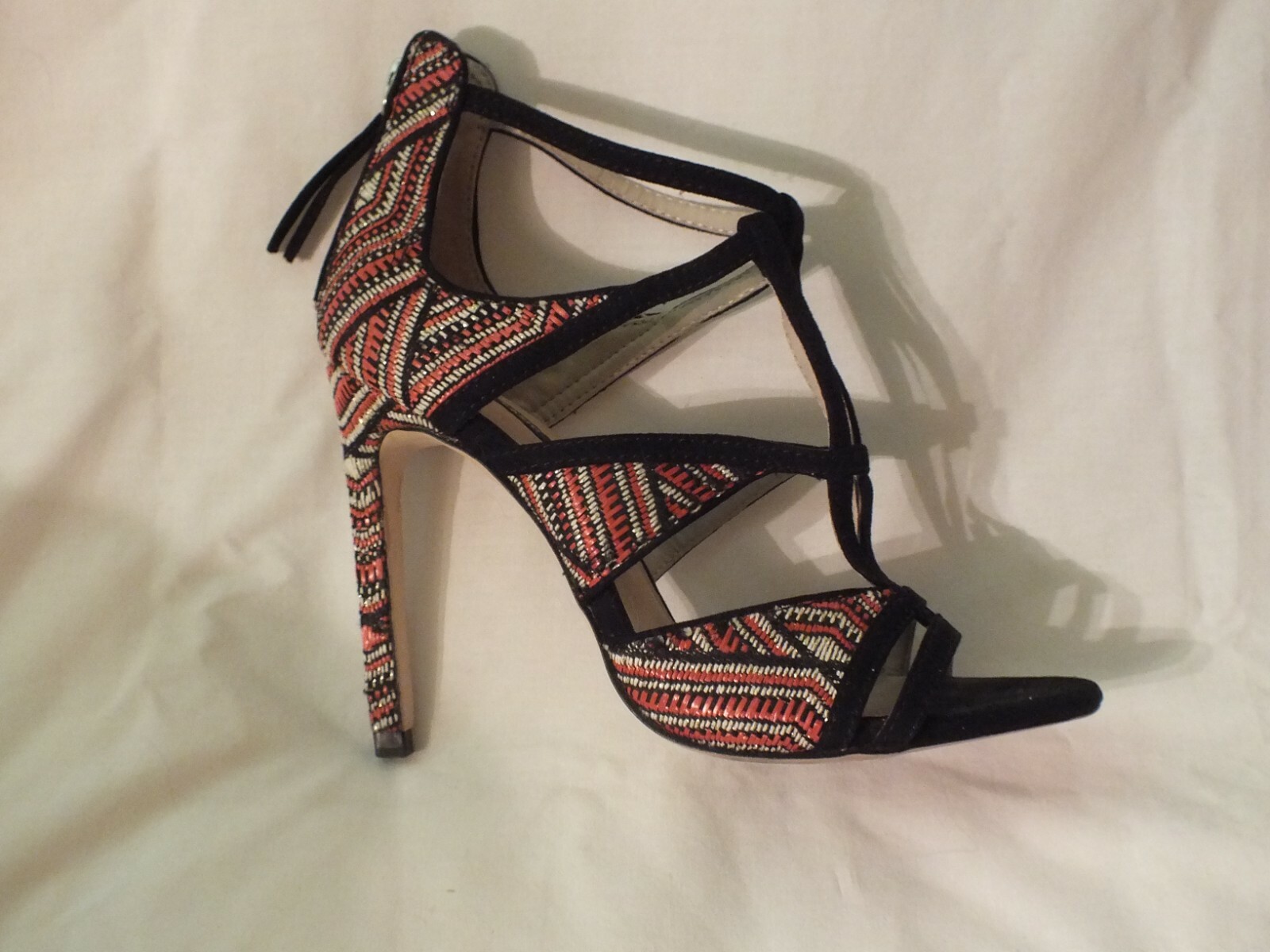 ZARA BASIC Heels, Multicolor Back Zipper Open Toe… - image 3