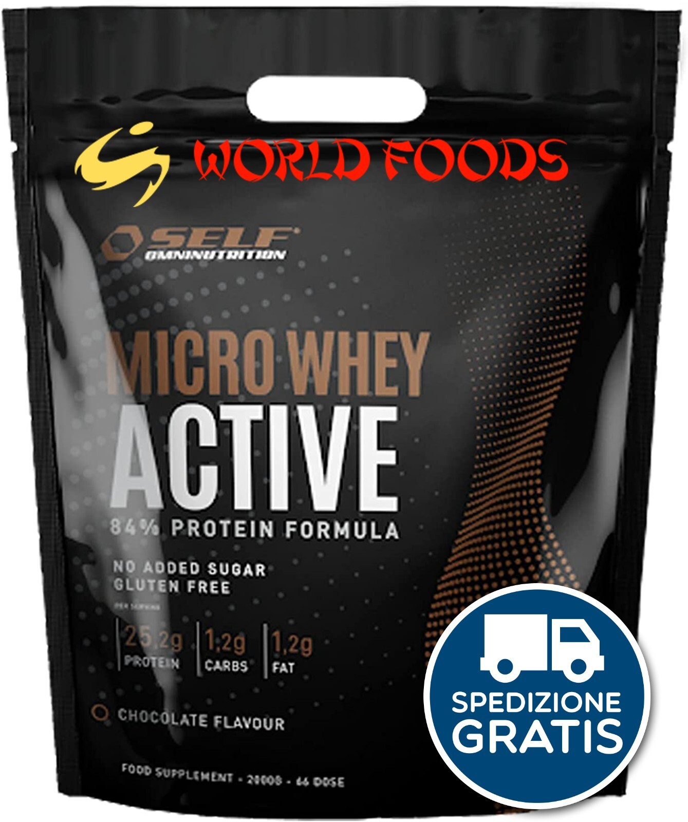 SELF 1 KG MICRO WHEY ACTIVE PROTEINE ISOLATE SIERO DEL LATTE CACAO VB 104 GYM B