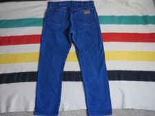 VTG 90s Wrangler Cowboy Cut Boot Dark Wash Blue 36x31 USA Denim Jeans Pants Mens