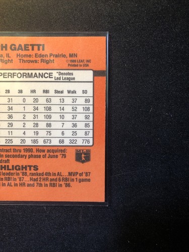 1990 Donruss Baseball Card Gary Gaetti Minnesota Twins #151 no dot error - Picture 9 of 10
