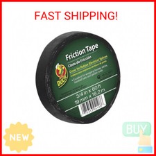 Duck Brand Friction Tape, 3/4-Inch x 60 Feet, Single Roll, Black 393150 