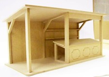 Dolls House Market Stall Kit Wide Flat Pack MDF Miniature 1:12 Scale Shop tumdee