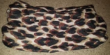 Women's Infinity Scarf Black animal Print Brown Black