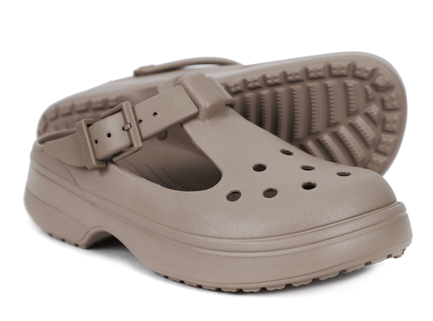 Crocs Classic Mary Jane Clog Women's Casual Slippers Sandals Taupe