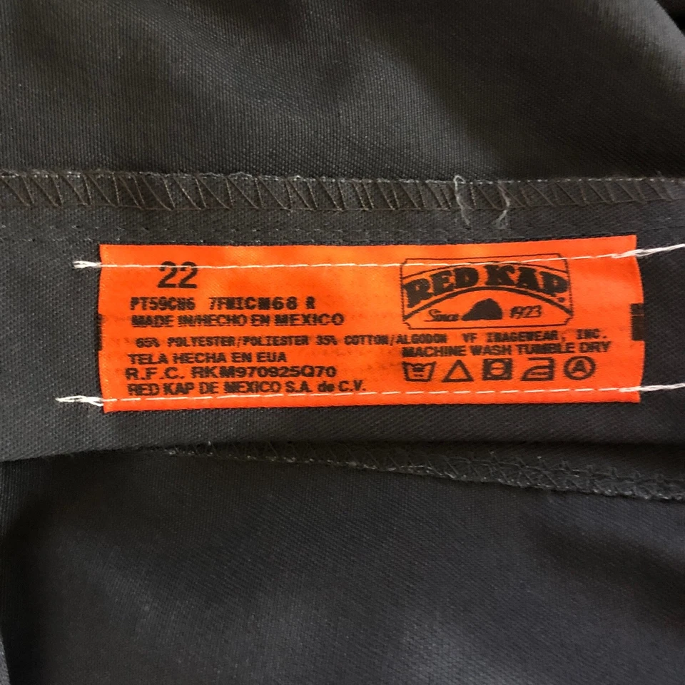 Red Kap Womens Pants 22 Navy Blue Industrial Unhemmed Pocket Work Delivery - Image 3 of 4