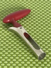 Cuisipro Easy Release Apple Corer Stainless Steel Red Plastic Handle - 7" x 4"