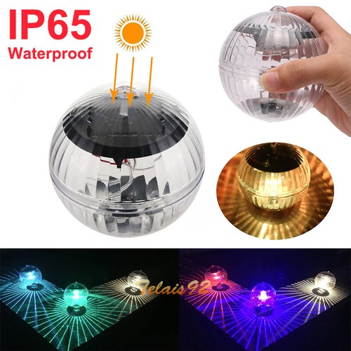 Solar Powered LED Floating Light Color Changing Swimming Pool Party Lights NEW