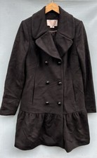 Gal Meets Glam Coat Medium Black Double Breasted Wool Blend