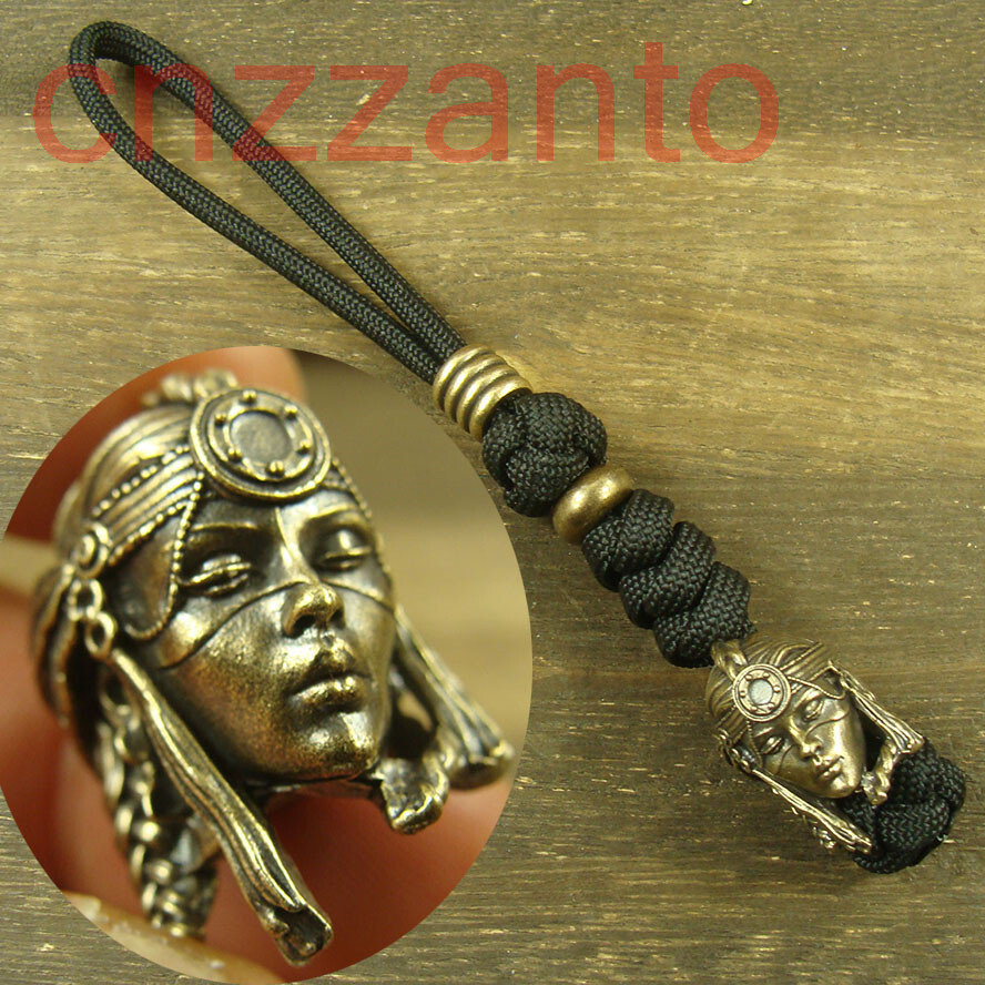 Hand woven Warrior style Brass Lanyard Bead 550 Paracord beads