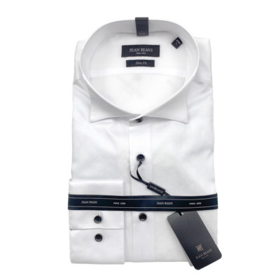 Premium Smokinghemd weiss Jean Biani 1959 Slim Fit Makobaumwolle aus Insolvenz