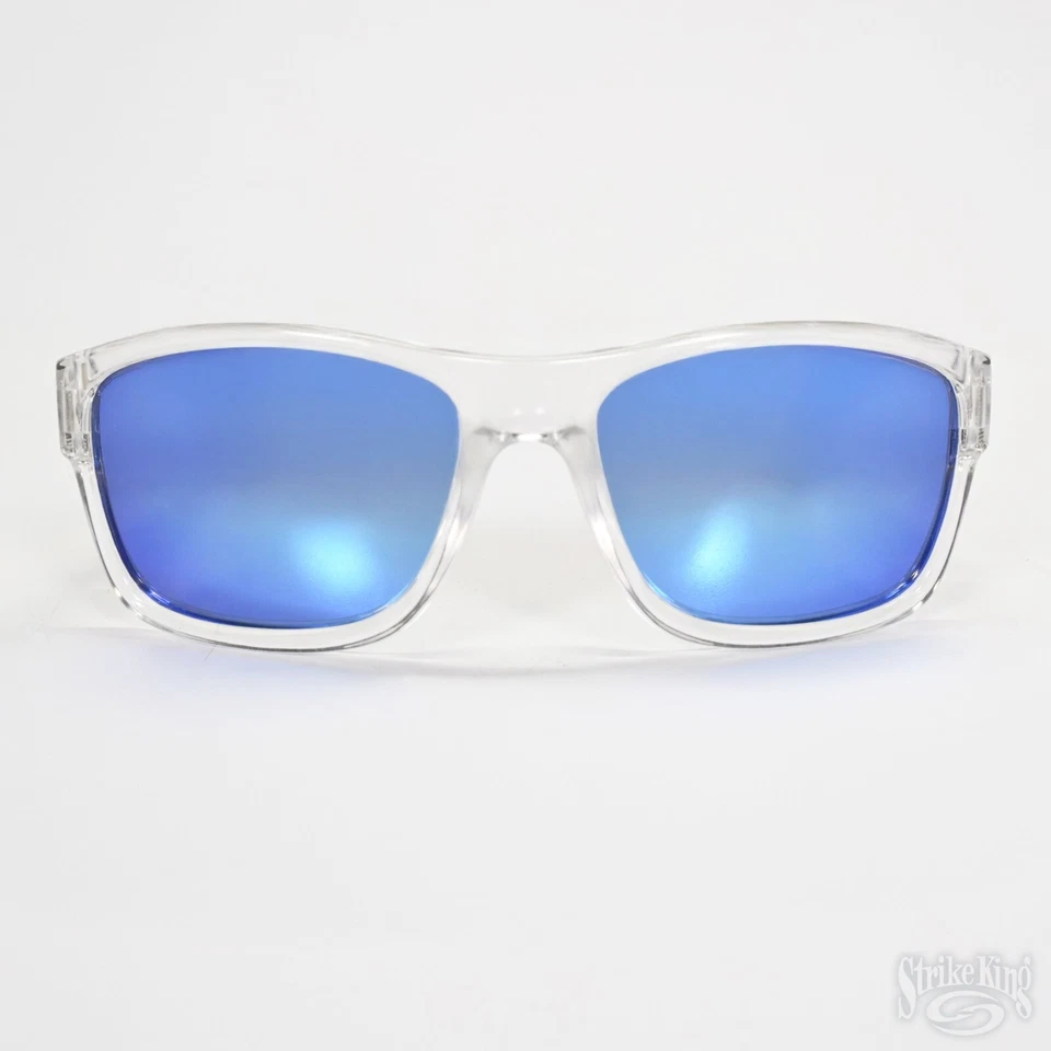 Strike King Platte Polarized (UVA/UVB) Sunglasses - Crystal Frame/Blue Mirror - Image 4 of 4