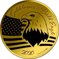 2020 Congo .999 Gold Coin American Bald Eagle USA Flag Wildlife WWF ULTRA RARE