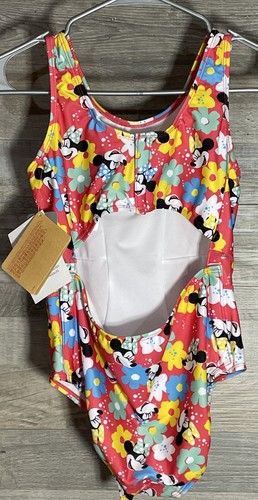 Disney Minnie Mouse Diaper G-Tube Friendly Adaptive Swimsuit UPF 50+ Girls L 10? - Picture 3 of 13
