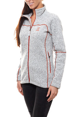 Haglöfs Strick Jacke Outdoor Jacke Damen mit Fleece Futter TORSTAI Strick Jacke wärmende Damen Outdoor Jacke mit