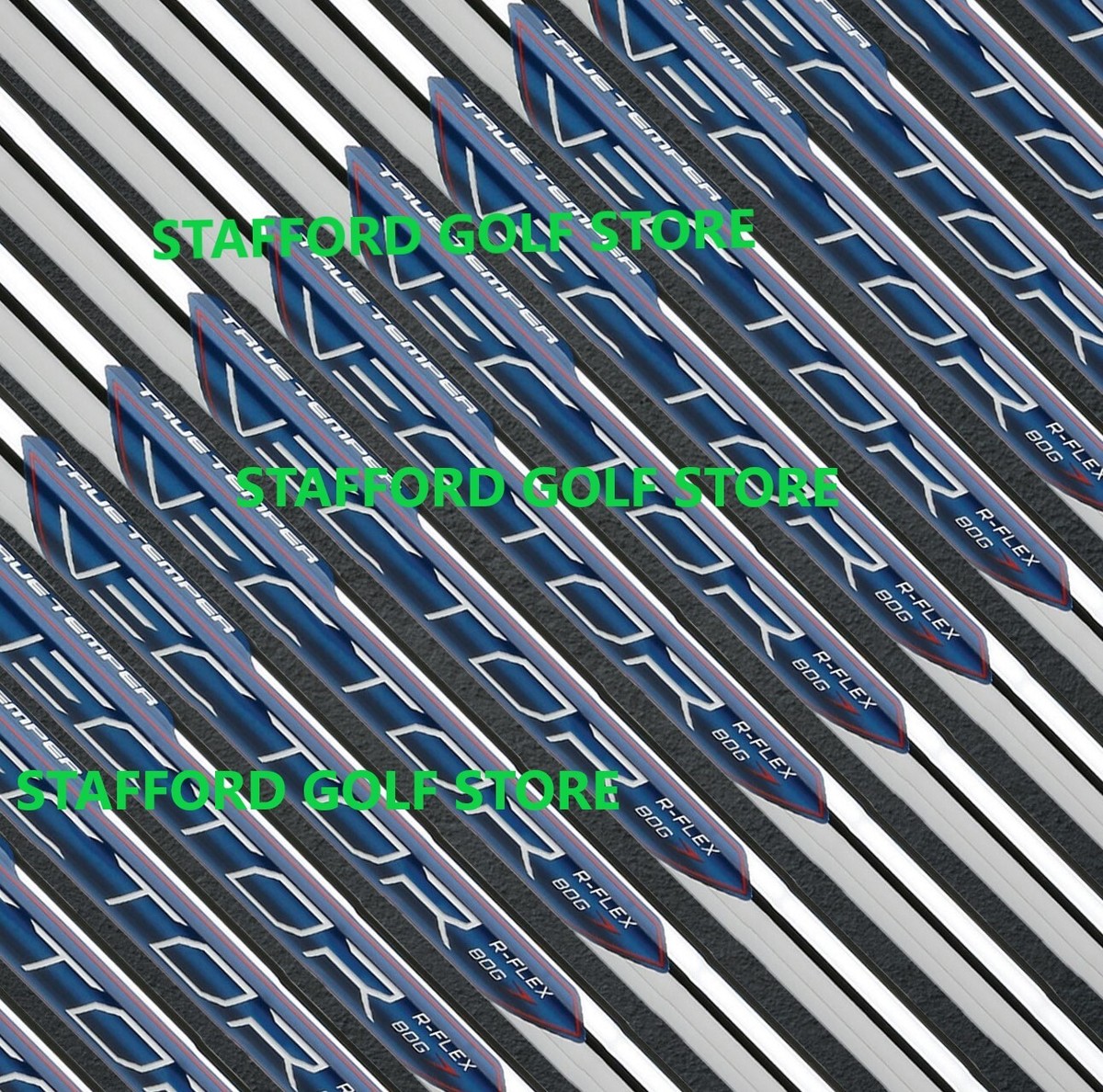 True Temper Vector Steel Iron Shafts .370 Parallel Tip Set