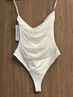 Princess Polly Sorelle Scarf Bodysuit White Size US 8 New