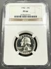 1942 Washington Quarter 25c - NGC PR66 - Blast White PQ