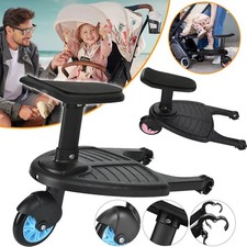 Buggy Board mit Sitz Trittbrett für Kinderwagen Mitfahrbrett Stehbrett Rollbrett