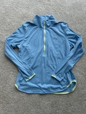 Under Armour HeatGear Women's Blue 1/4 Zip Pullover Mock Neck Long Sleeve L
