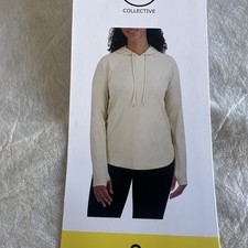 Sage Collective Women's Lightweight Long Sleeve Hoodie, Tan, Size S. CL